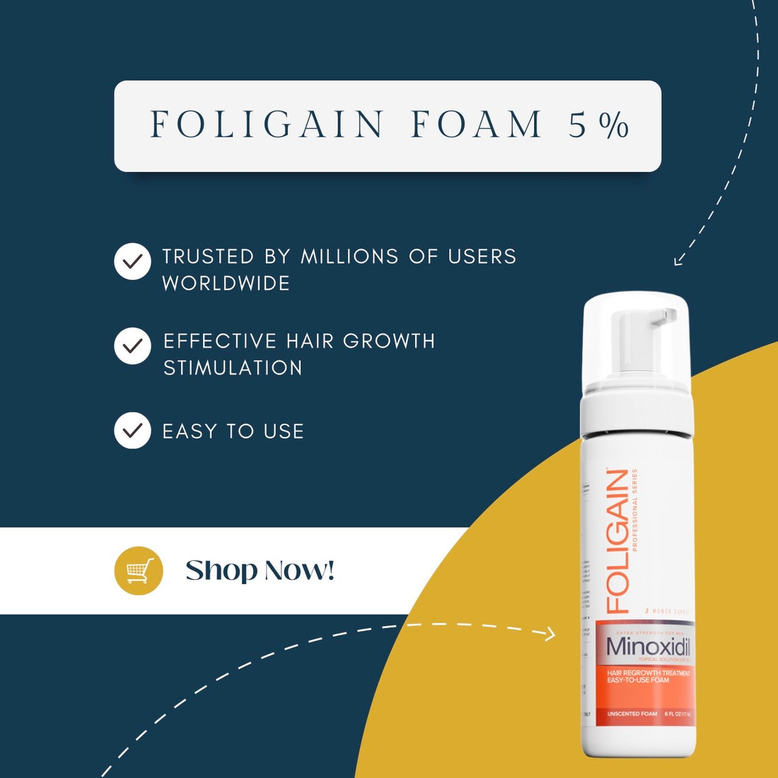 Espuma foligain 5% 3 meses para hombres