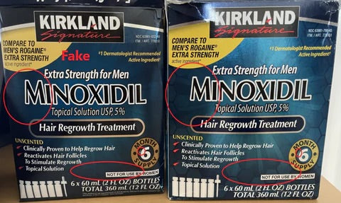 Minoxidil fake vs real